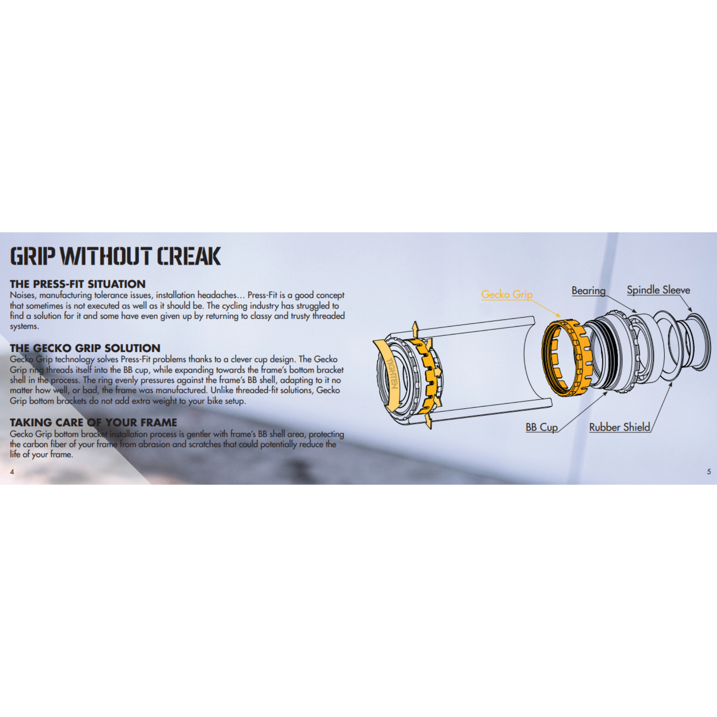 RIDEA - 6CBB Gecko Grip 壁虎環 鍛造碳纖維 陶瓷BB 系列