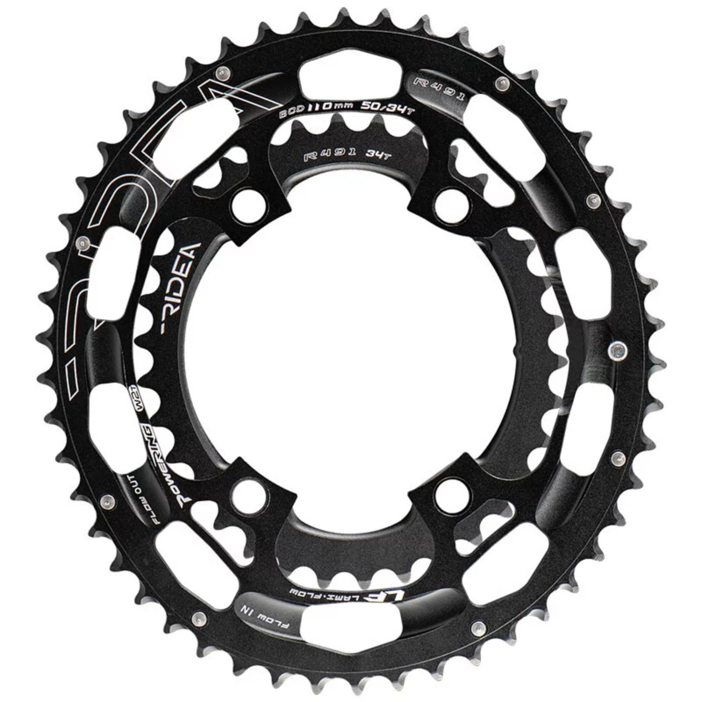 RIDEA - LamiFlow R491 chainrings BCD110 四爪 氣動齒片