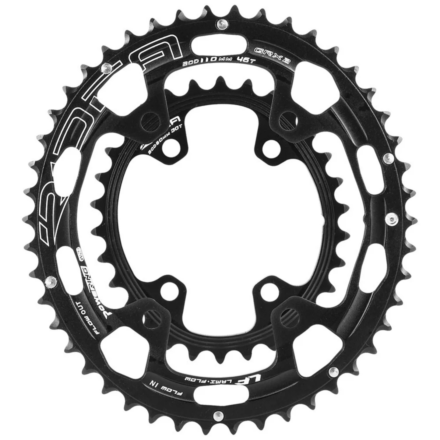 RIDEA - LamiFlow GR4C S.Compact chainrings BCD110/80 四爪 超壓縮氣動齒片