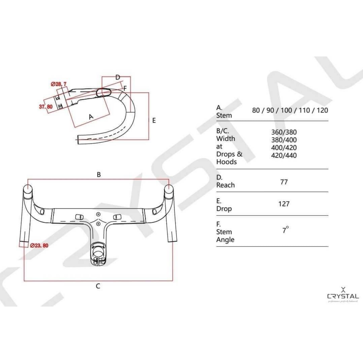 CRYSTAL - Integrated handlebar for Road/Gravel