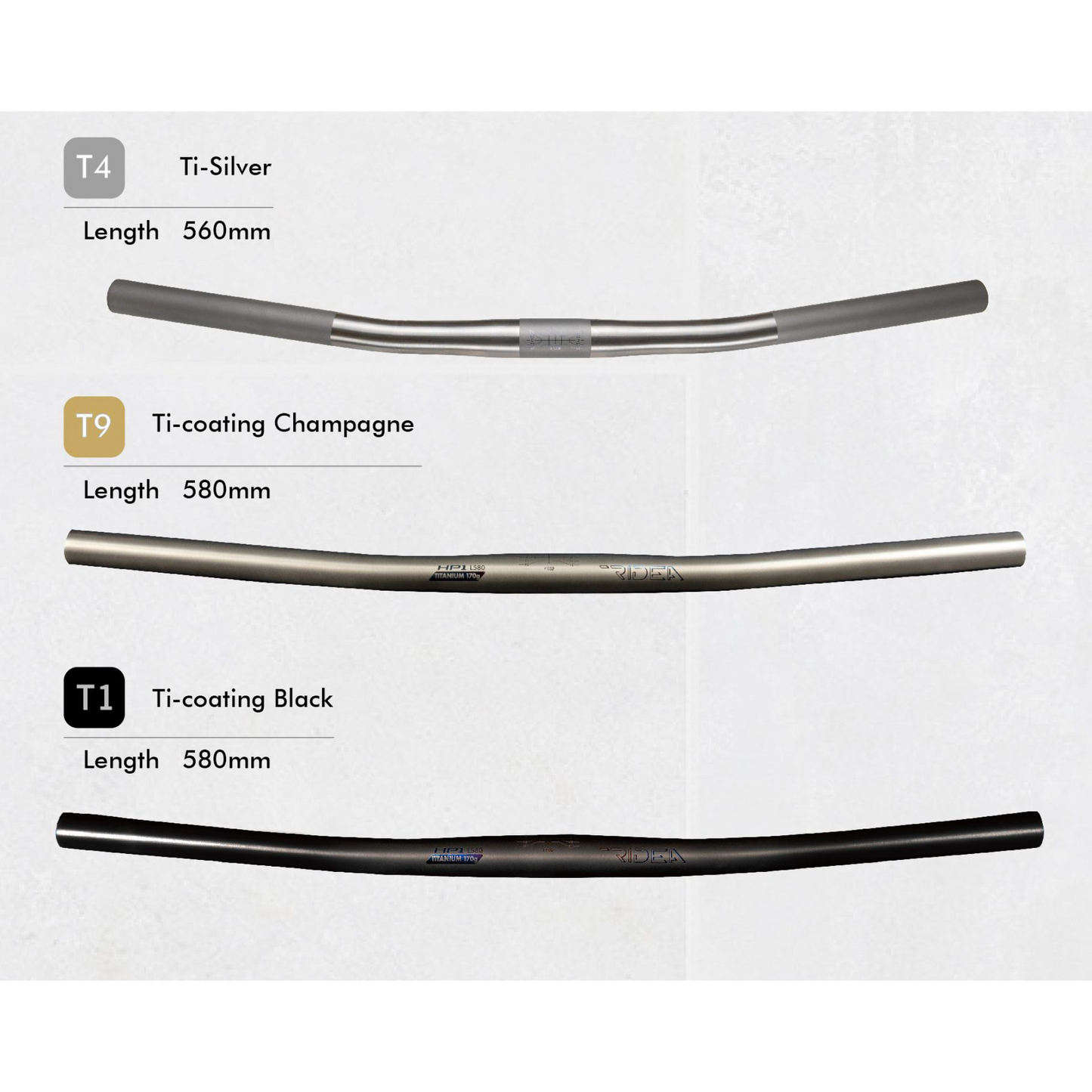 RIDEA - Titanium handlebar (Brompton & Dahon) 25.4mm 鈦合金橫把 HP1