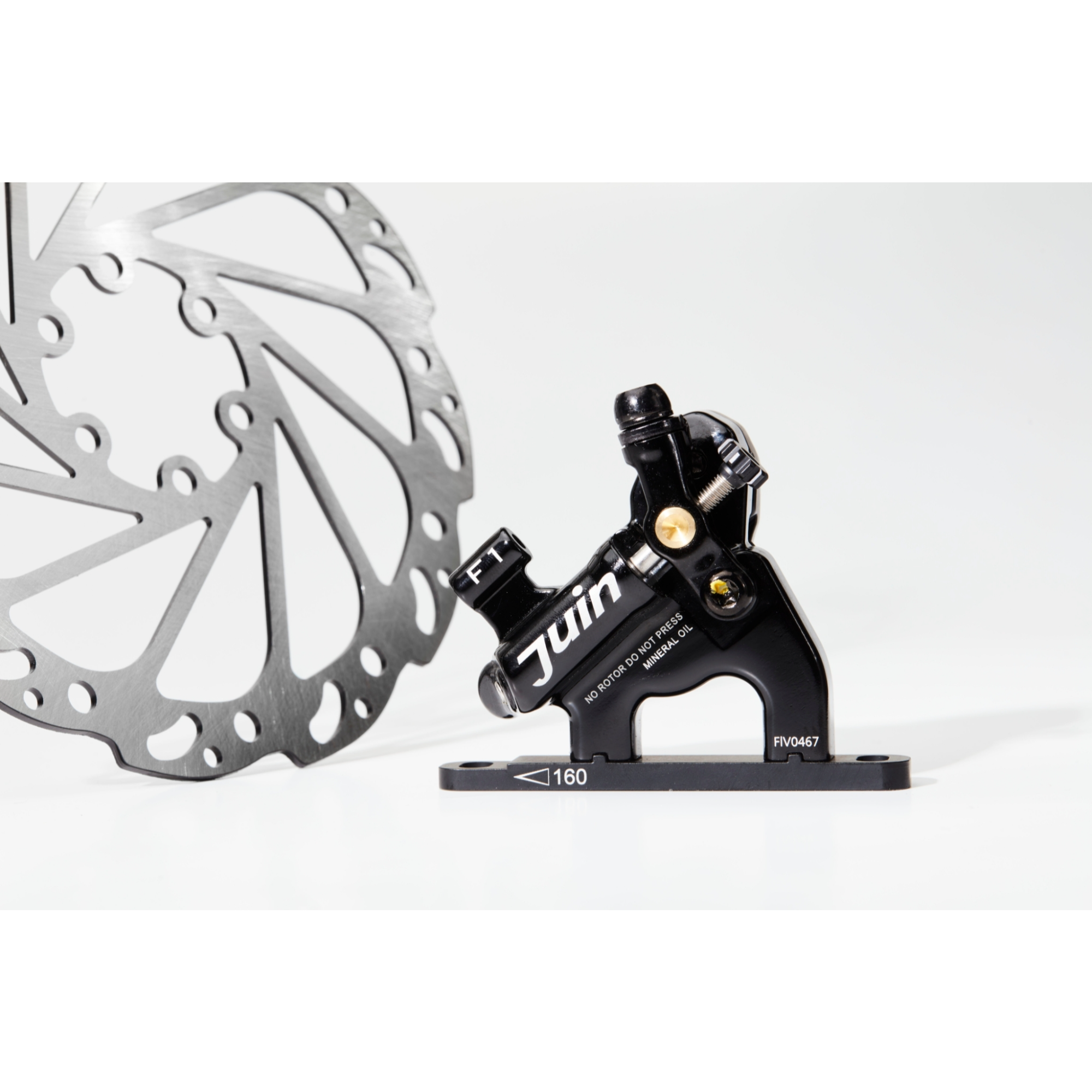 Juin Tech F1 Hydraulic Flat Mount Disc Brake Set – Für Road/CX/Gravel, 160 Mm Rotoren, Schwarz